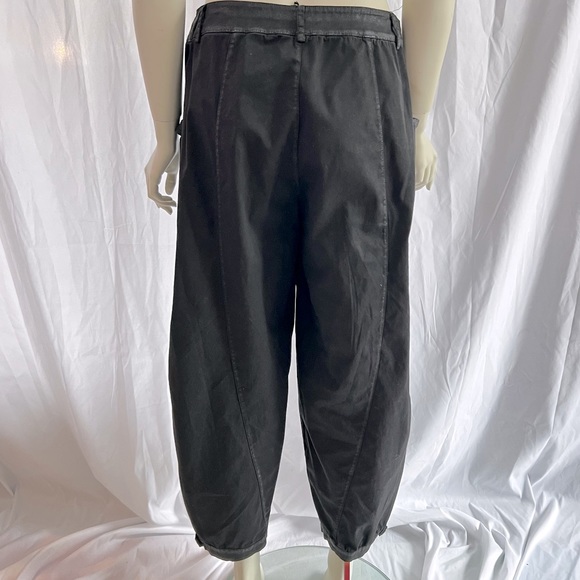 Never worn, European brand La Haine cropped pants. Resin coated cotton. Medium. - Picture 7 of 12